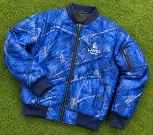 Custom Blue Camo Quilted Bomber <b>Jacket</b> for Men & Women <b>Zip</b> <b>Up</b> Flight <b>Jacket</b> Windproof Winter Outdoor Casual Hunting <b>Jacket</b> OEM - Product Image 6