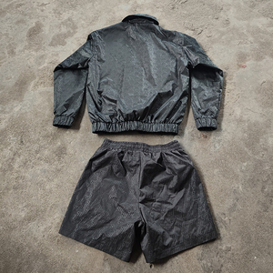 OEM Custom <b>Summer</b> Nylon Polyester Shell Tracksuit Two Piece Jogging Suit Track Windbreaker <b>Jacket</b> Shorts Sets for <b>Men</b> - Product Image 2