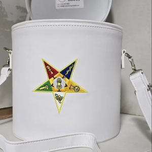 Wholesale High Quality <b>MASONIC</b> OES WHITE FEZ <b>CASES</b> LOGO EMBROIDERY ORDER OF EASTERN STAR FEZ <b>CASE</b> - Product Image 3