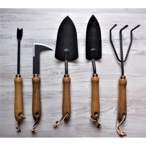 Ensemble d'outils de jardin en métal avec manche en bois pour l'entretien des plantes en extérieur, accessoires de jardinage - Product Image 6