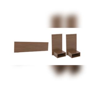 Tête de lit King assemblée avec tables de chevet flottantes intégrées, panneaux latéraux en MDF CARB P2 E0, finition HPL LPL - Product Image 2