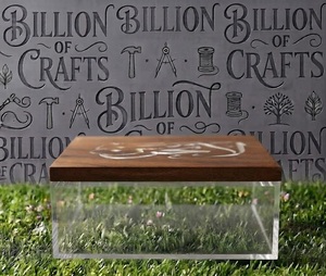 Wood Acrylic Classic Handcrafted Food Storage <b>Box</b> Mother Pearl Inlay <b>Lid</b> <b>Clear</b> Organizer for Kitchen Business <b>Gift</b> Freshness - Product Image 3