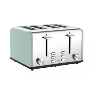 Tostadora de Metal de 4 rebanadas con ranura ancha, promoción barata, máquina para hacer pan, sándwich, tostadas para uso doméstico, Cocina eléctrica - Product Image 1