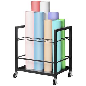 Carrello Mobile in Metallo per Conservazione Progetti Architettonici con 12 Scomparti e Ruote - Product Image 3