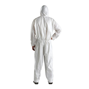 Overol Protector Desechable con Capucha, Microporoso, Impermeable al Polvo, Ropa de Trabajo de Seguridad Química, EPP para Uso en Cuartos Limpios, No Tejido, Nivel D - Product Image 2