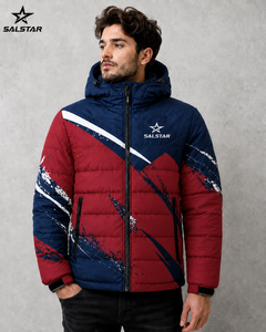 Men Winter Latest Fashion Puffer Jacket Custom Printed Hooded Quilted Down Jacket <b>Waterproof</b> Outdoor Warm Fashion Casual <b>Coat</b> - Product Image 4
