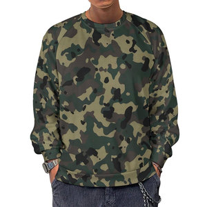 Sudadera de Camuflaje para Hombre, Cuello Redondo, Manga Larga, Estilo Casual, Sudadera con Capucha, Forro Polar de Algodón y Poliéster, Transpirable, OEM - Product Image 5