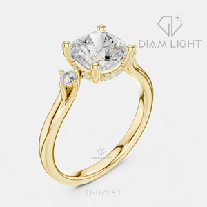 Bague de fiançailles en or blanc 14 carats avec diamant de laboratoire taille coussin de 1,78 carat, certifiée IGI, bijoux fins pour femmes, cadeau idéal - Product Image 6