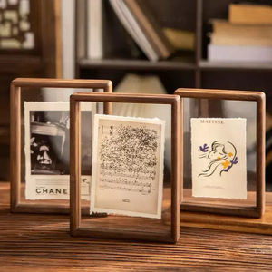 Rustic Walnut <b>Wood</b> Photo <b>Frame</b>, Solid Hardwood <b>Picture</b> <b>Frame</b> by blossom craft india - Product Image 6