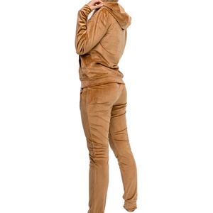 Conjunto Deportivo 2 en 1 con Capucha para Mujer, Color Rosa, Peso Medio, Cierre Completo con Cremallera, Bolsillos Laterales, Transpirable, Ropa Casual de Invierno, 100% Algodón - Product Image 3