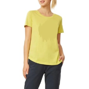 T-shirts en coton vierges OEM pour femmes, personnalisables avec logo, respirants, style streetwear d'été, vente en gros, fabricant de hauts décontractés pour femmes en vrac - Product Image 2