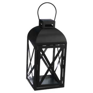 Light Blue Steel <b>Lantern</b> With Glass Panels And Arc Handle For Home Decoration Handmade Candle <b>Lanterns</b> On Sale - Product Image 6