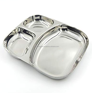 Plato de Almuerzo para Niños para la Comedor Escolar |   Acero Inoxidable Reutilizable |   Suministro al por Mayor |   Fábrica de China - Product Image 1