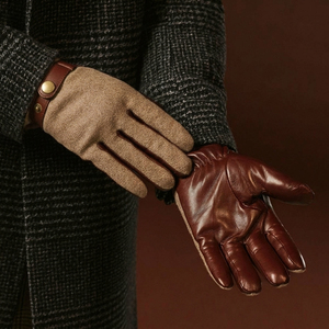 HARAZ Retro Fashion Leather Wrist-Length <b>Touchscreen</b> <b>Gloves</b> Thermal Eco-Friendly Unlined Winter Outdoor Use Men Women - Product Image 3