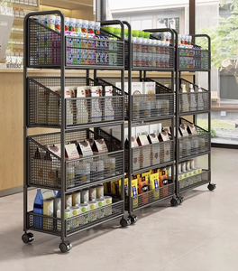OEM/ODM Vietnam Single Sided Metal Fruit Vegetable Display <b>Rack</b> Grocery Snack Storage Shelf Organizer - Product Image 2