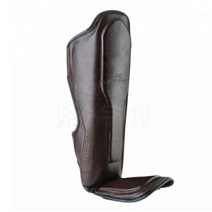 Protège-tibias confortables en cuir PU pour l'entraînement de boxe, légers, antidérapants, flexibles, résistants aux chocs, avec sangles réglables - Product Image 6
