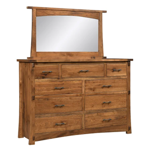 Ensemble de chambre à coucher moderne en bois massif, taille Queen/King, avec commode de rangement, miroir et tables de chevet, pour appartement et hôtel, mobilier de maison - Product Image 3