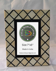 Cadre photo en incrustation d'os en bois artisanal de haute qualité pour la meilleure décoration murale de chambre à coucher de Falak World Export - Product Image 1