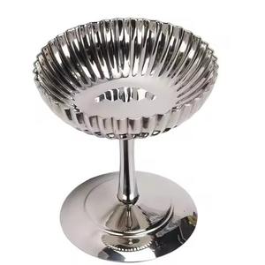 Modern Style Metal Ice Cream <b>Bowl</b> With Spoon Stainless Steel Dessert Cup - Product Image 1