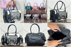 Bolso de Hombro/Bandolera de Cuero Genuino con Diseño a Cuadros, Hecho a Mano, para Mujer, Nuevo Modelo 2026 - Product Image 3