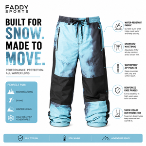 Pantalons de snowboard amples pour hommes et femmes, imperméables, coupe-vent, isolés, pantalons de ski surdimensionnés, coupe ample, vêtements de sport d'hiver pour l'extérieur - Product Image 6