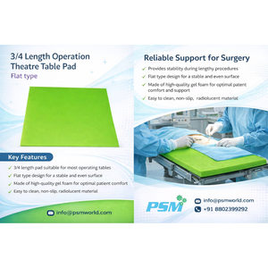 แผ่นรองโต๊ะผ่าตัด PSM แบบแบน 3/4 ความยาว สำหรับโรงพยาบาลและห้องไอซียู ใช้งานด้วยมือ ได้รับการรับรองมาตรฐาน CE - Product Image 3