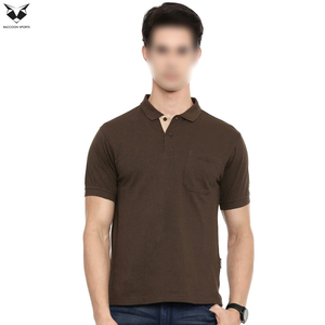 เสื้อโปโลชายสีน้ำตาล แขนสั้น ผ้าฝ้ายอ๊อกซ์ฟอร์ด สีพื้น ดีไซน์กระเป๋าเสื้อ สวมใส่สบาย ทรงปกติ ไซส์ใหญ่ เสื้อยืดโปโลชาย - Product Image 4
