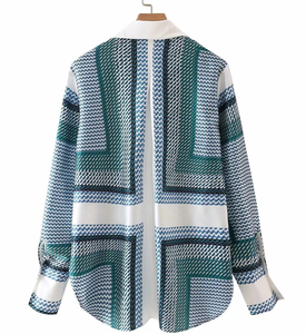 Aesthetic Women <b>Blouse</b> Summer Fashion Chiffon Floral Button up Casual Elegant Shirts Female - Product Image 2