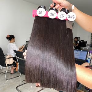 ผมต่อแบบตรงติดด้านหลังเป็นเส้นผมคน12A ยาว14 16นิ้วผมคนเกรดสูง - Product Image 4