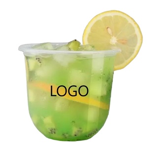 Customized Logo <b>Cup</b> Disposable Bubble Boba Tea <b>Plastic</b> <b>Cup</b> - Product Image 4