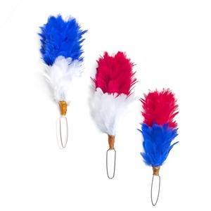 Banda de plumas de terciopelo azul teñida al por mayor con efecto de piel sintética |   Gorro Escocés con Plumas para Decoración del Hogar, Unisex, para las Cuatro Estaciones - Product Image 1