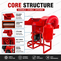 Batteuse à riz à essence Backbone BB-TW40, capacité 550 kg/h, haute efficacité, pour blé et millet