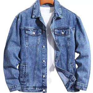 2025 Best Selling Men's Casual Denim Jacket High Quality Comfortable Vintage Washed XS <b>Plain</b> Dyed Techniques for Winter ODM - Product Image 3