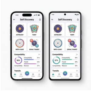 แอปพลิเคชันคำแนะนำด้านจิตวิญญาณ RoyalCraft – การทำสมาธิ, การมีสติ, โหราศาสตร์, ไพ่ทาโรต์ และความสงบภายใน ios/android - Product Image 2