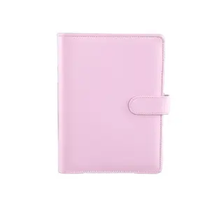 2024 PU Leather Planner Loose Leaf Notebook Business Diary A5 Agendas Refillable 6 Round Ring Binder With Magnetic Buckle