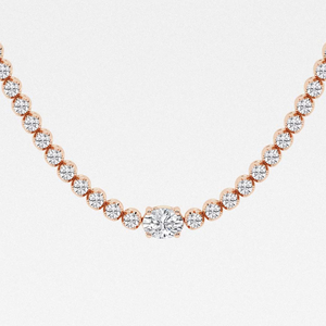 Collier tennis élégant et étincelant en diamants ovales de laboratoire 10 carats, bijou de mode de luxe pour femme - Product Image 3