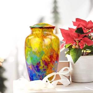 Urne funéraire en métal de luxe pour cendres humaines et d'animaux, récipient commémoratif décoratif pour cendres, urne funéraire à prix abordable - Product Image 2