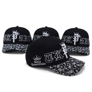 Gorra de Béisbol Deportiva Impermeable Bordada Unisex de 5 Paneles, Personalizada al por Mayor, de Tela de Algodón, Talla Ajustable, Visera Plana - Product Image 1