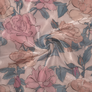 Tela de Organza 100% Poliéster, Estampado Floral, Orgánica, Ecológica, Transpirable, 57/58 Pulgadas de Ancho, para Cortinas, Textiles del Hogar y Prendas de Vestir - Product Image 4