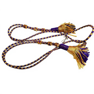 <b>Green</b> & Gold Metallic Yarn Woven Coated Drawcord Eco-Friendly Home Textile Cord From Pakistan - Product Image 5