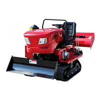 Tracteur chenillé pour terres arides 25-80 CV avec 6 outils agricoles pour l'agriculture en culture en rangs