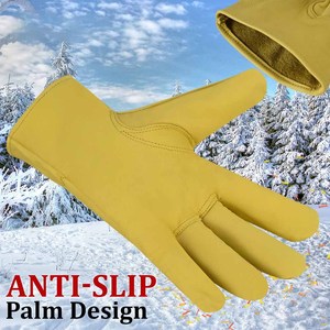 Guantes de Cuero de Vaca de Alto Rendimiento, Resistentes al Calor y a las Chispas, Protección para las Manos, Durabilidad, Guantes de Jardinería - Product Image 4