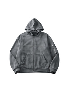 2025 otoño e invierno nuevas sudaderas con capucha para hombre ligero maduro Simple cremallera suelta moda cárdigan con capucha abrigo - Product Image 5