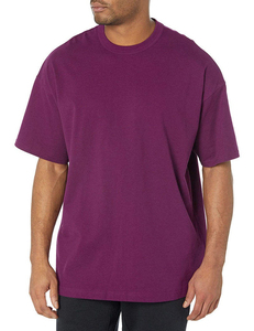 T-shirt pour homme, coupe classique, uni, manches courtes, col rond, jersey de coton, écologique, sportif, 220g - Product Image 5
