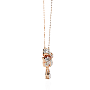 Pendentif en diamant de laboratoire taille cœur en or 18 carats certifié IGI, collier en or rose pour femme, cadeau de mariage - Product Image 1