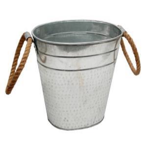 Jardinière en métal galvanisé pour intérieur et extérieur, décoration moderne pour la maison, plantes vertes, décoration de sol pour jardin - Product Image 1