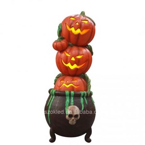 Sombrero de bruja Payaso aterrador <span class=keywords><strong>con</strong></span> motosierra Pila de calabaza feliz Jack O' Lantern Calabaza Gallina Rata Araña 100 Cm Ratones Hombre Lobo Ratones Fantasma - Product Image 5