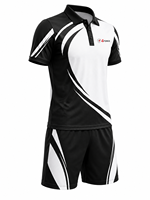 Ensemble de polos sportifs pour hommes 4FORCE, noir et blanc, couleur contrastée, séchage rapide, vêtements d'été avec logo sur le devant, polos et shorts pour hommes