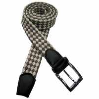 Venta al por mayor personalizado tejido Web cinturón Unisex algodón tela Golf cinturón ajustable mujeres hombres estiramiento elástico trenzado cinturón