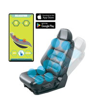 Coussin de massage vibrant multifonctionnel AKEE 12V/24V pour siège de voiture, contrôlé par application, avec soutien du cou et du dos, garantie 1 an